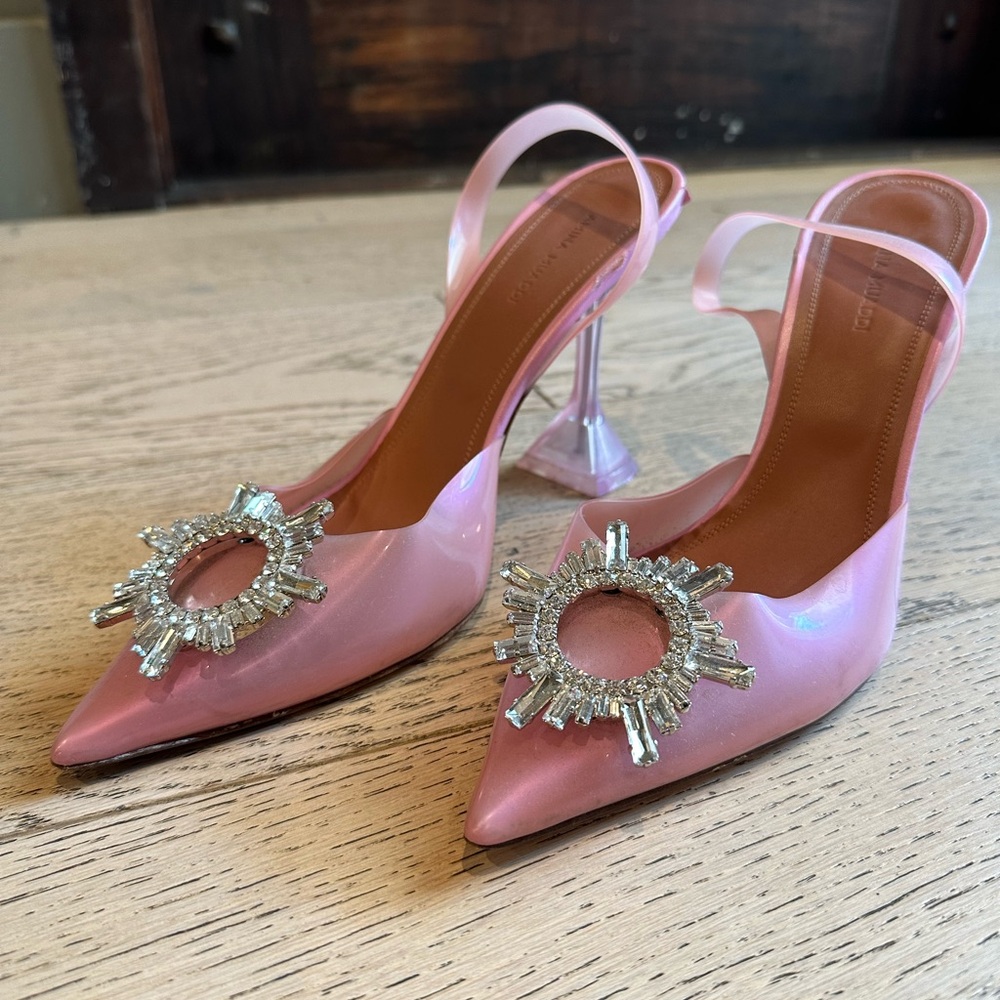 Amina Muaddi Begum Crystal Slingback